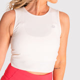 Polo Sin Mangas Para Mujer  Tank Rib Rosado Bsoul
