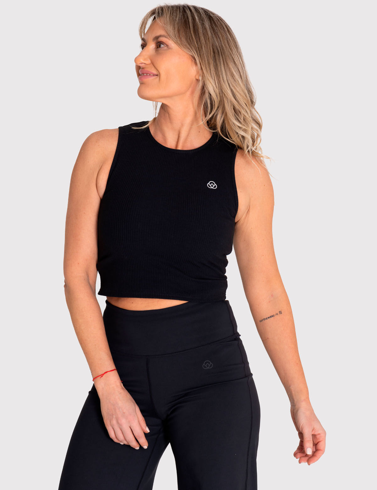 Polo Sin Mangas Para Mujer  Tank Rib Negro Bsoul
