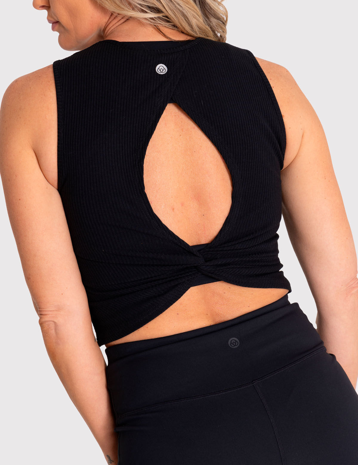 Polo Sin Mangas Para Mujer  Tank Rib Negro Bsoul
