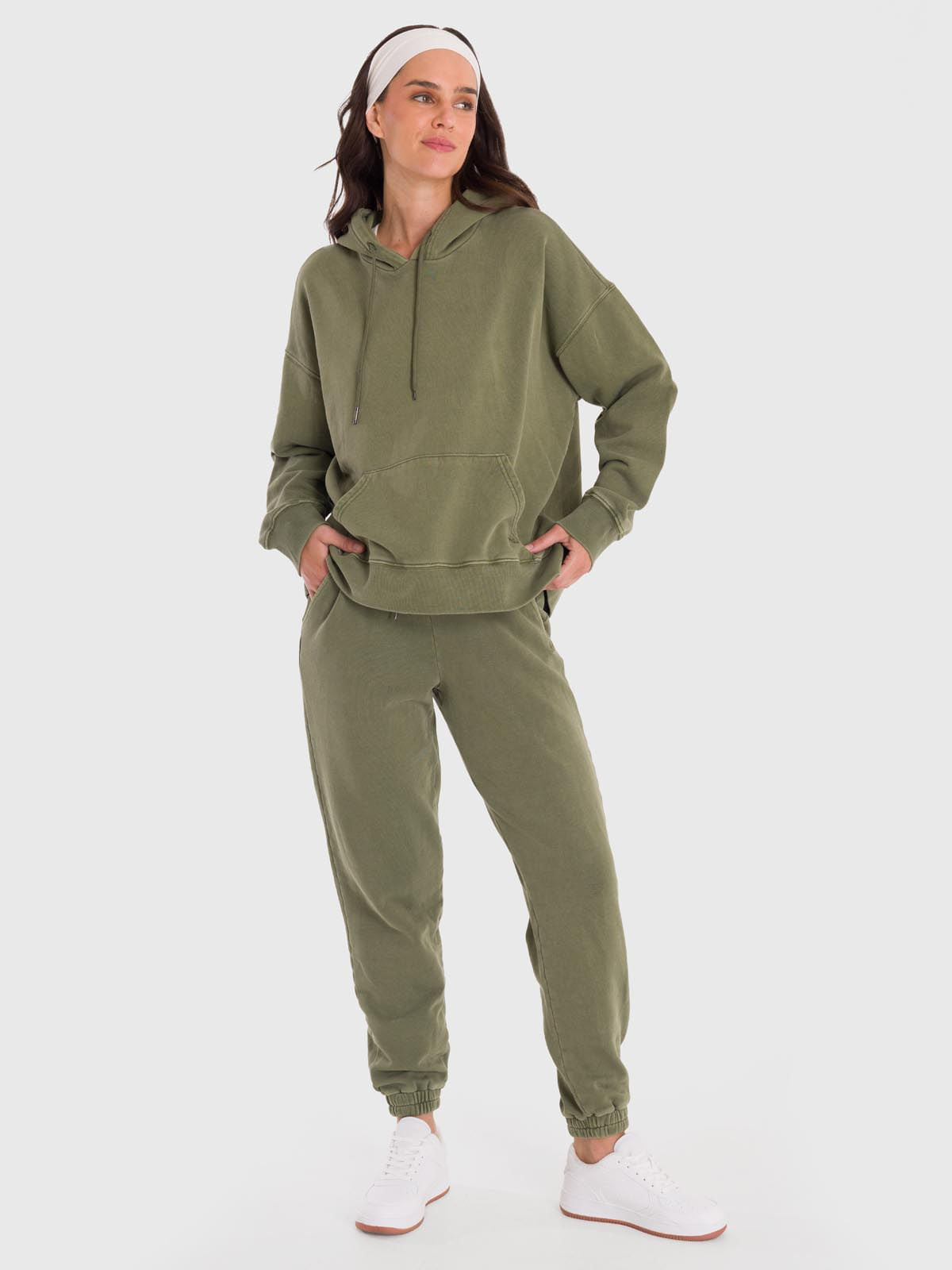 Hoodie Para Mujer Mich Verde Bsoul
