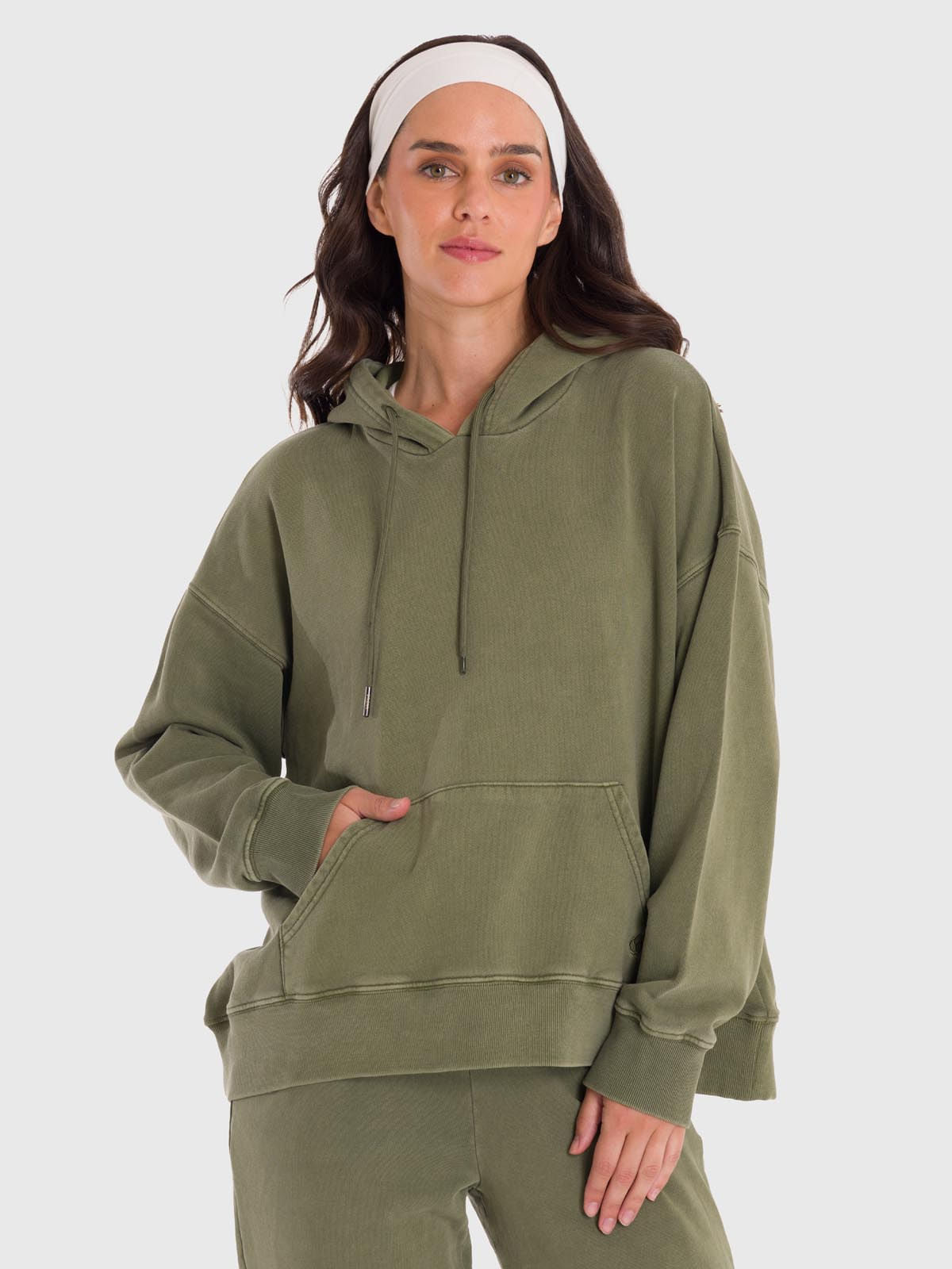 Hoodie Para Mujer Mich Verde Bsoul