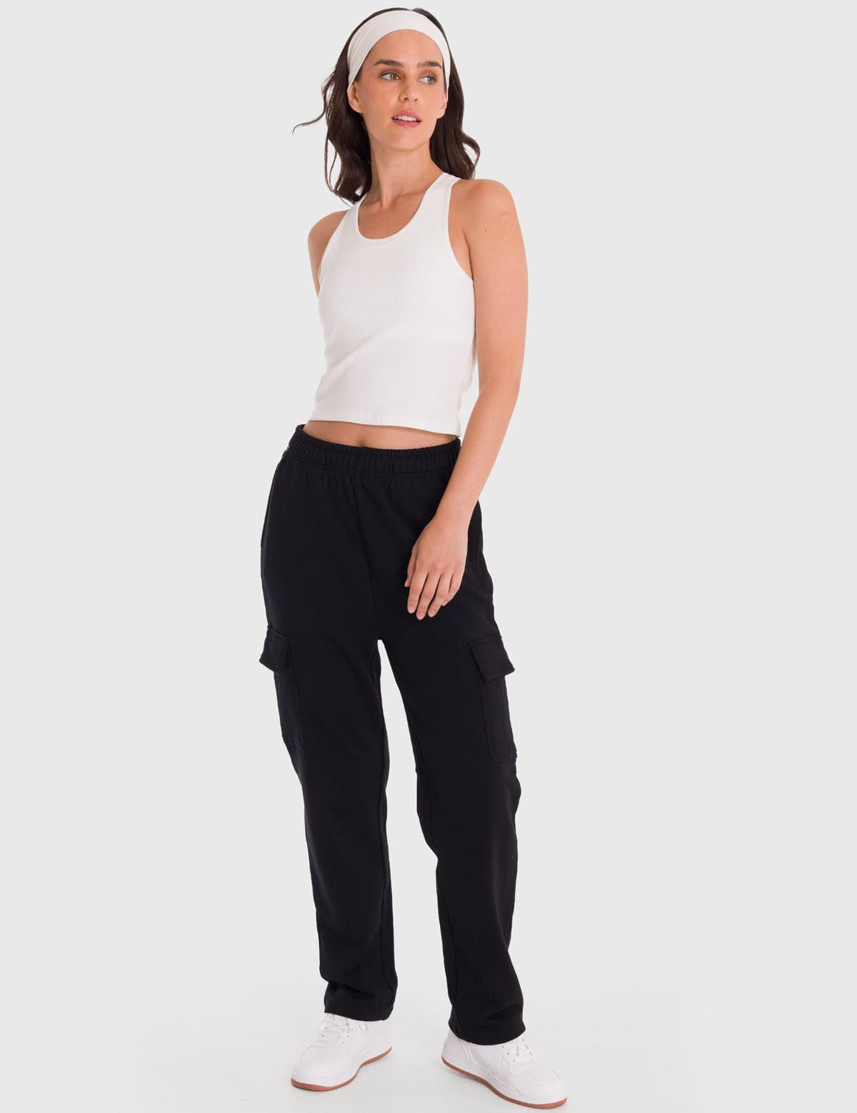 Pantalón Para Mujer Cargo Negro Bsoul