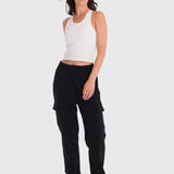 Pantalón Para Mujer Cargo Negro Bsoul