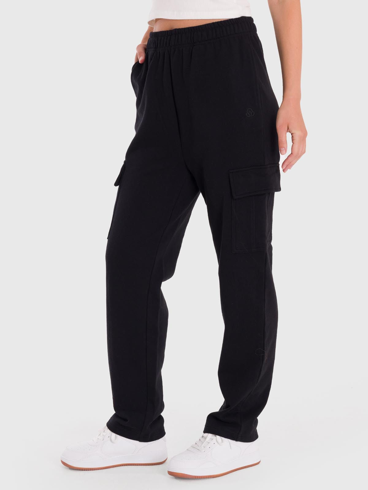 Pantalón Para Mujer Cargo Negro Bsoul