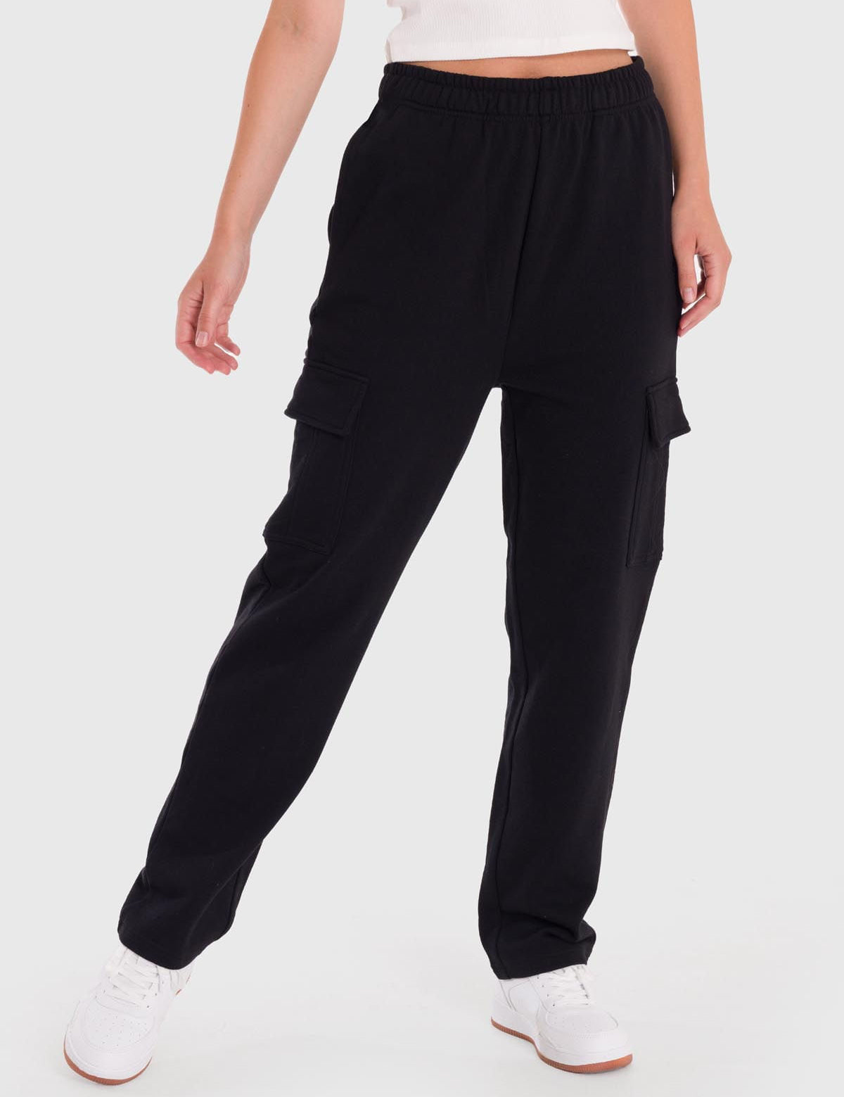 Pantalón Para Mujer Cargo Negro Bsoul