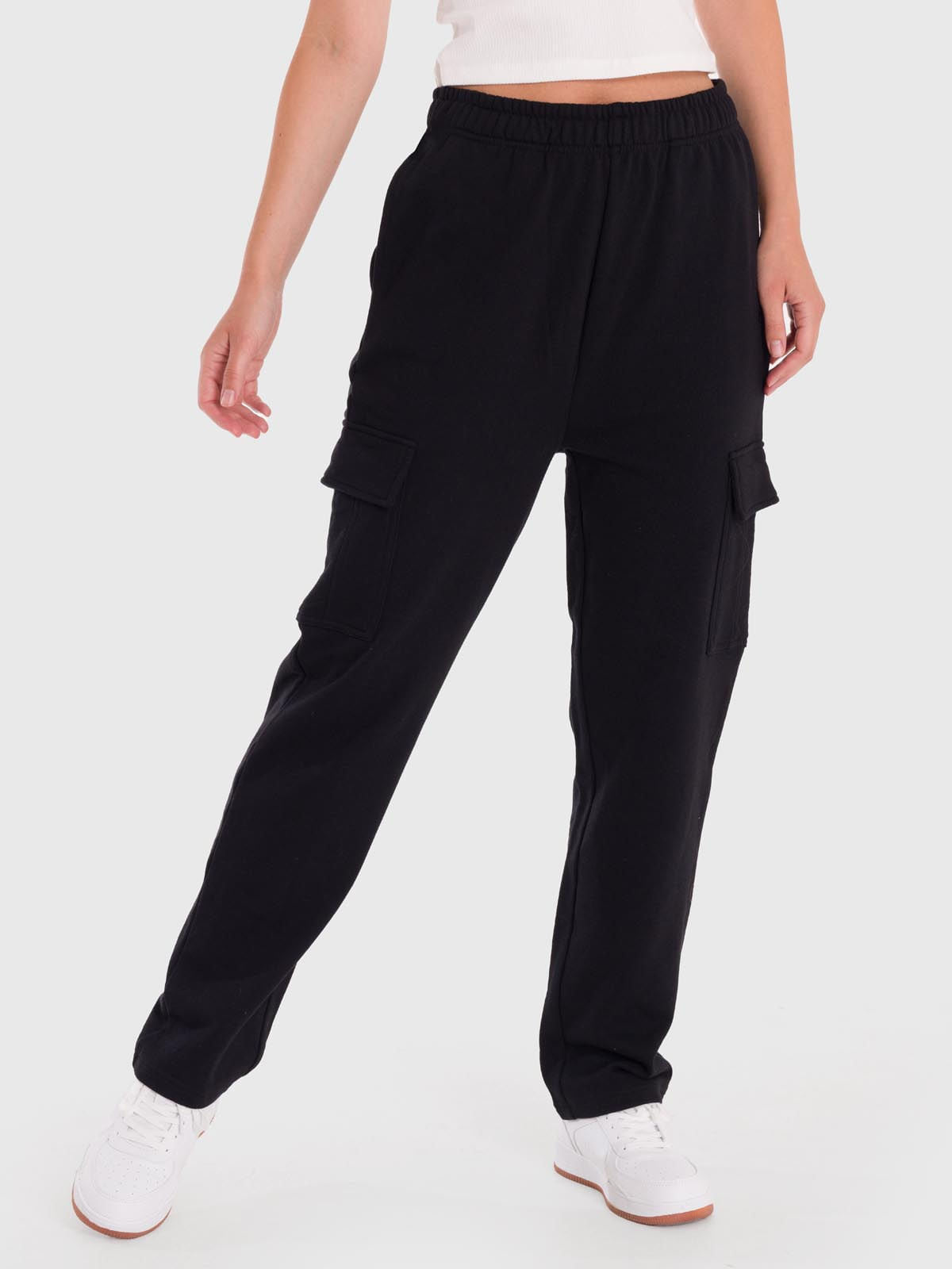 Pantalón Para Mujer Cargo Negro Bsoul