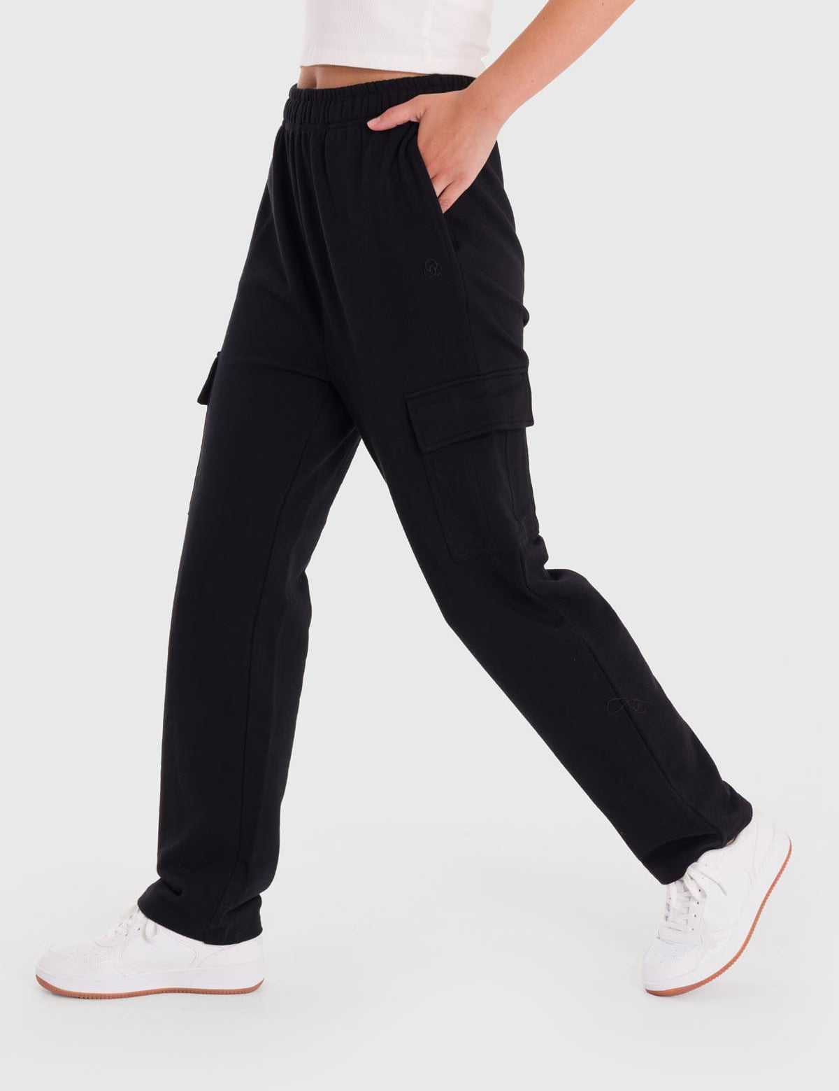 Pantalón Para Mujer Cargo Negro Bsoul