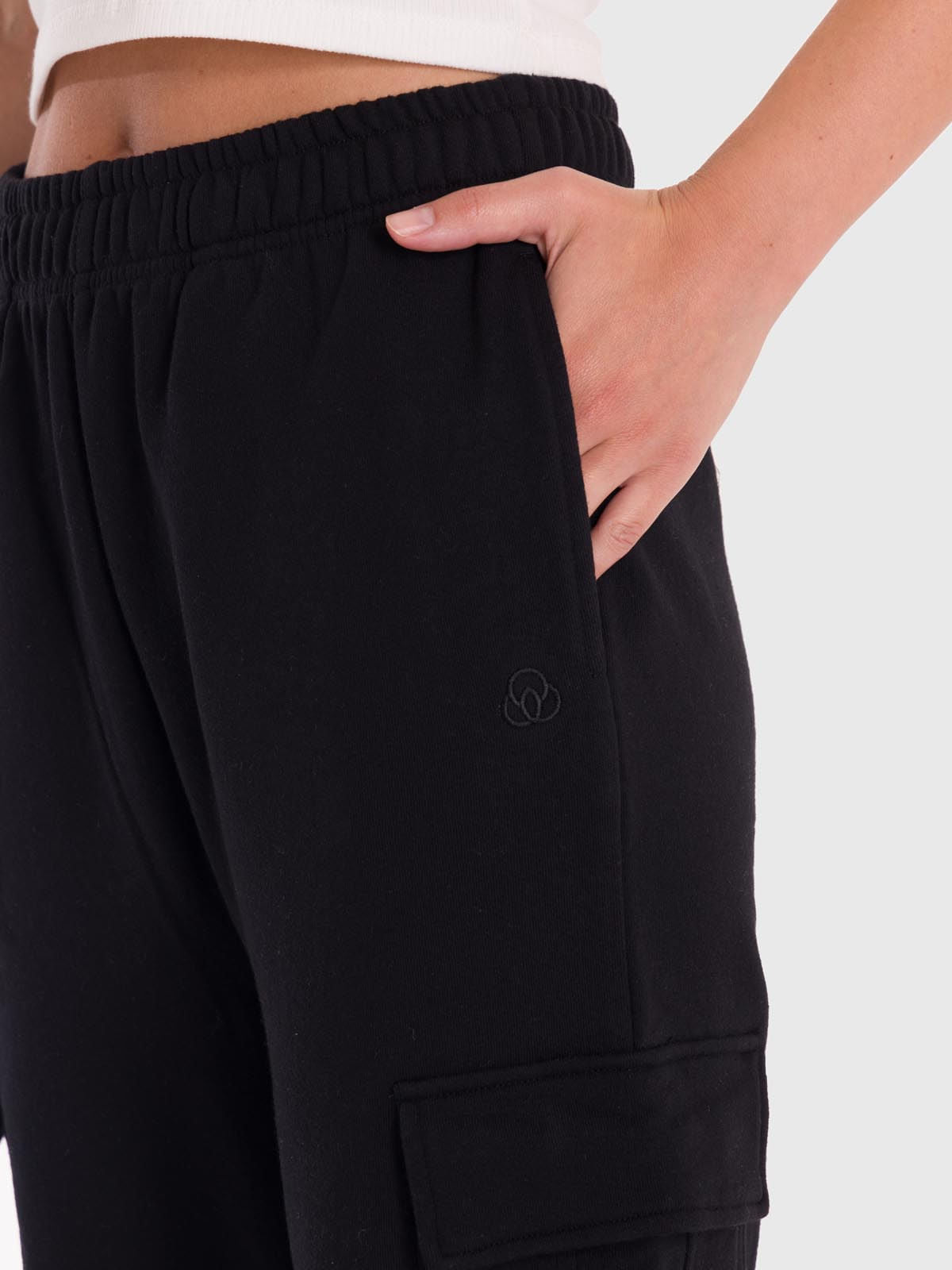 Pantalón Para Mujer Cargo Negro Bsoul