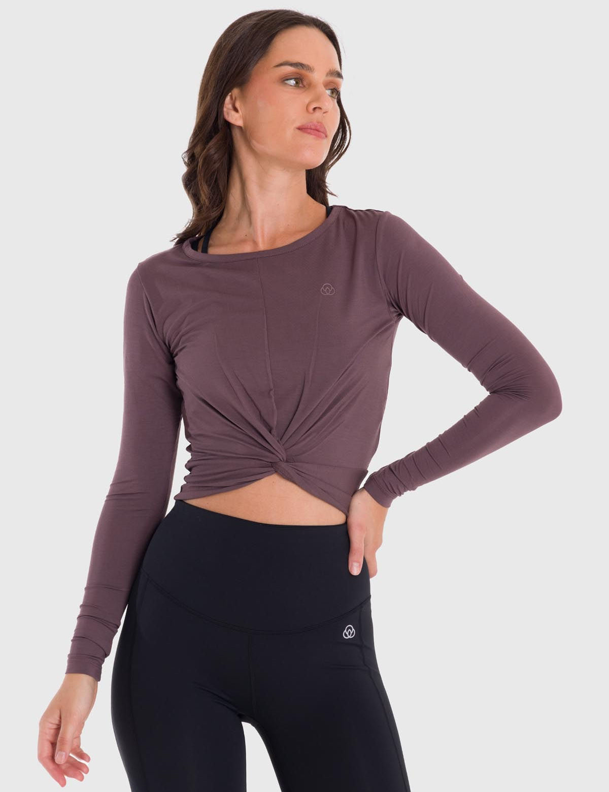 Polo Manga Larga Para Mujer Modal Marrón Bsoul
