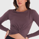 Polo Manga Larga Para Mujer Modal Marrón Bsoul