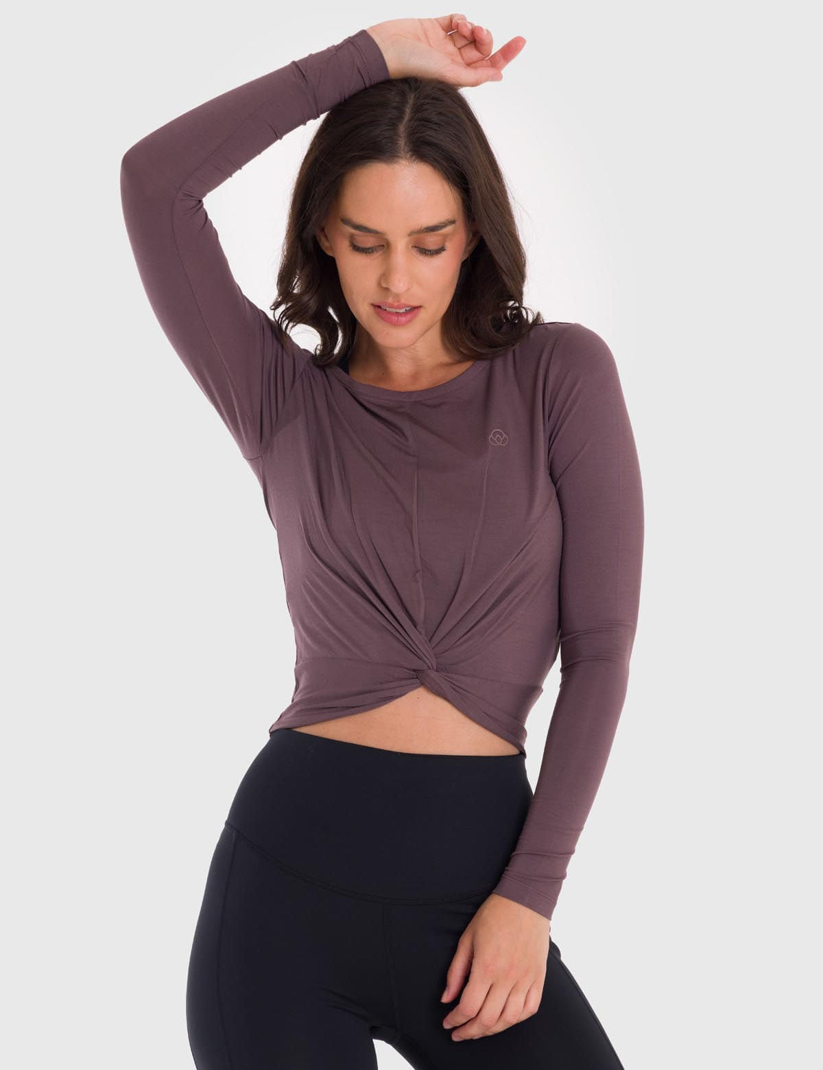 Polo Manga Larga Para Mujer Modal Marrón Bsoul