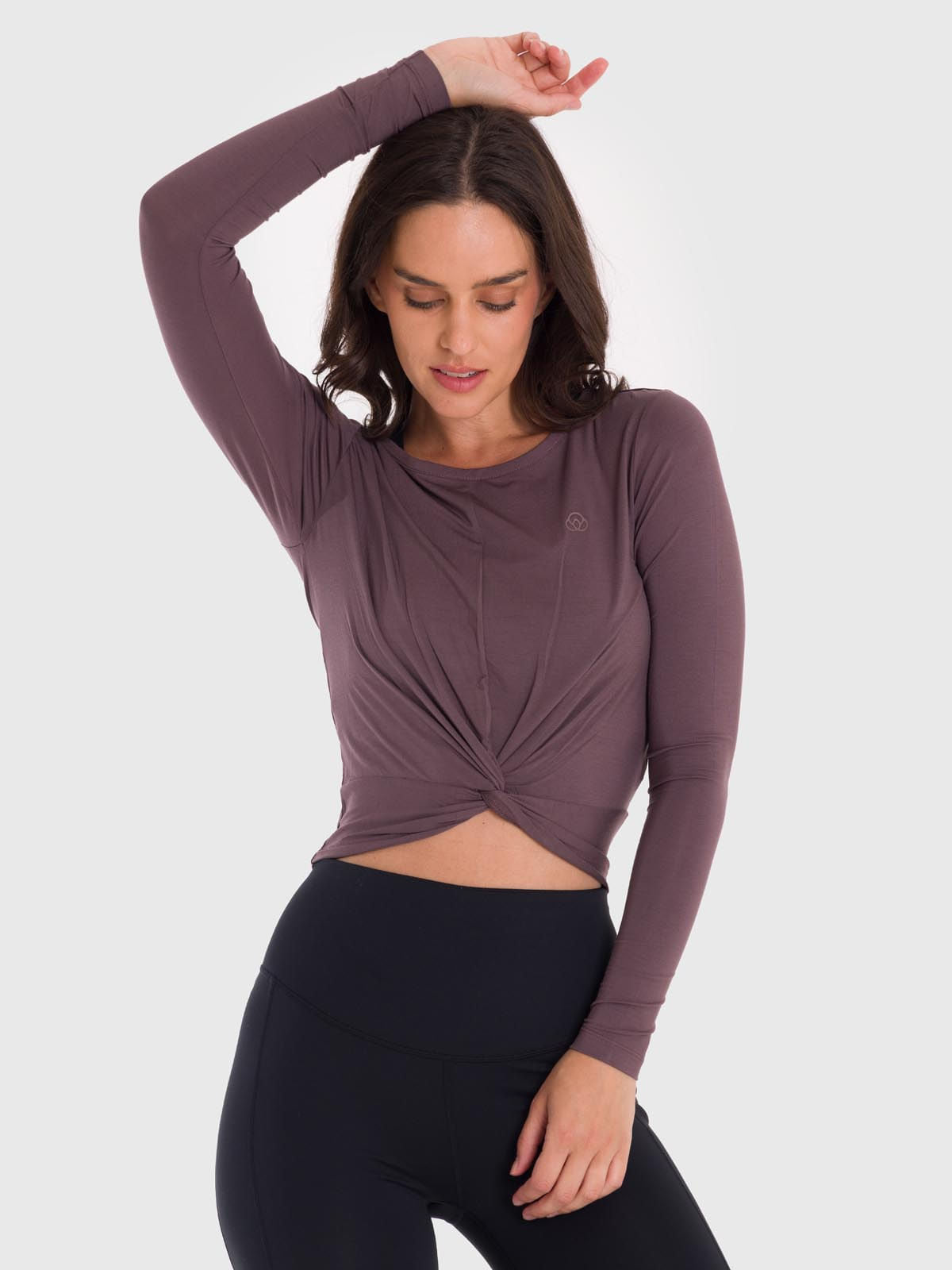 Polo Manga Larga Para Mujer Modal Marrón Bsoul