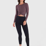 Polo Manga Larga Para Mujer Modal Marrón Bsoul