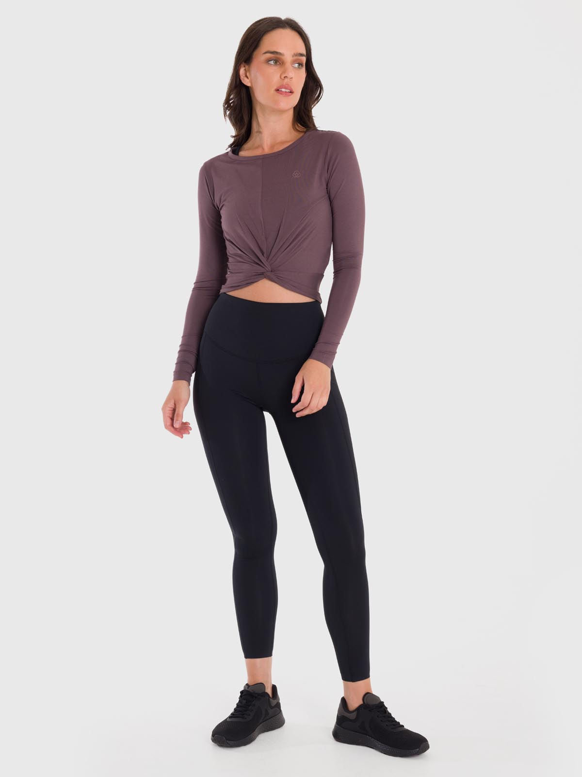 Polo Manga Larga Para Mujer Modal Marrón Bsoul