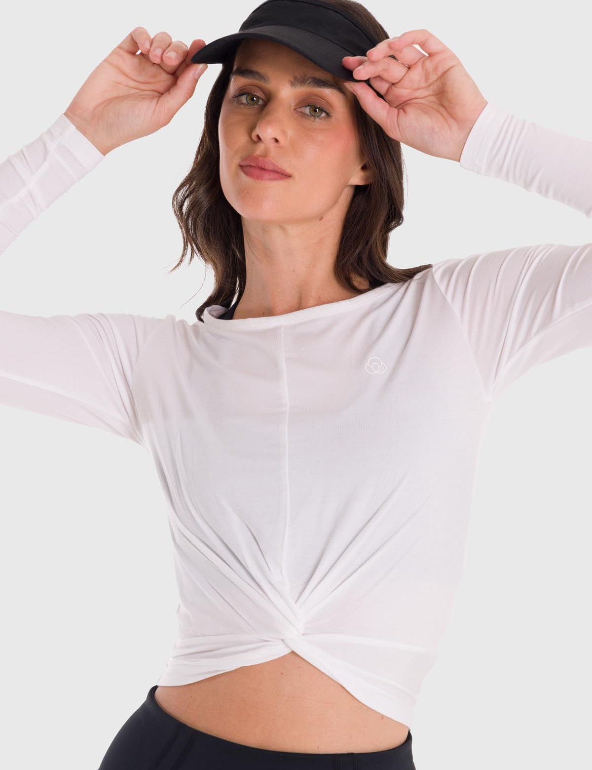 Polo Manga Larga Para Mujer Modal Blanco Bsoul