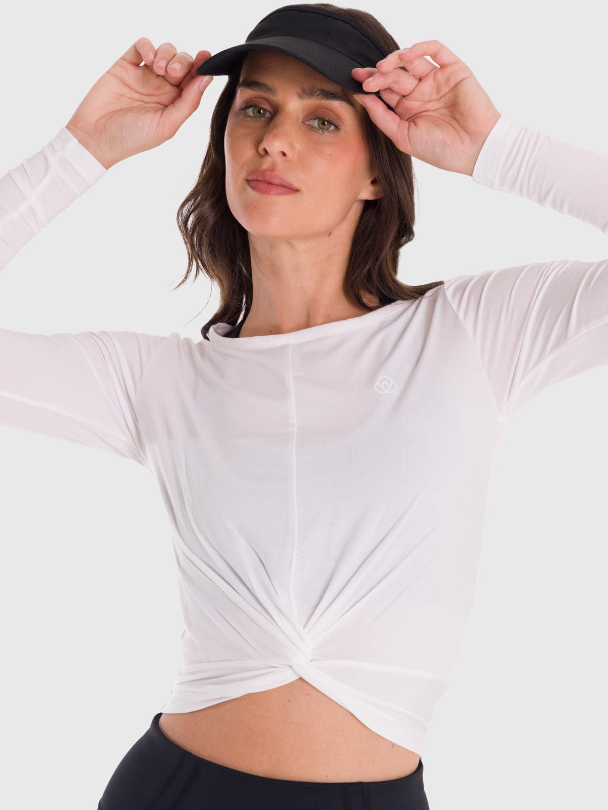 Polo Manga Larga Para Mujer Modal Blanco Bsoul
