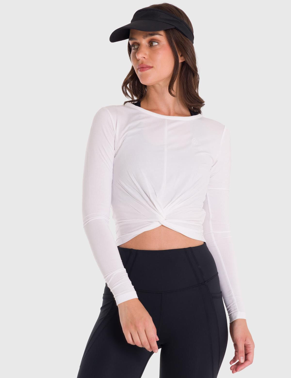 Polo Manga Larga Para Mujer Modal Blanco Bsoul