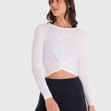 Polo Manga Larga Para Mujer Modal Blanco Bsoul
