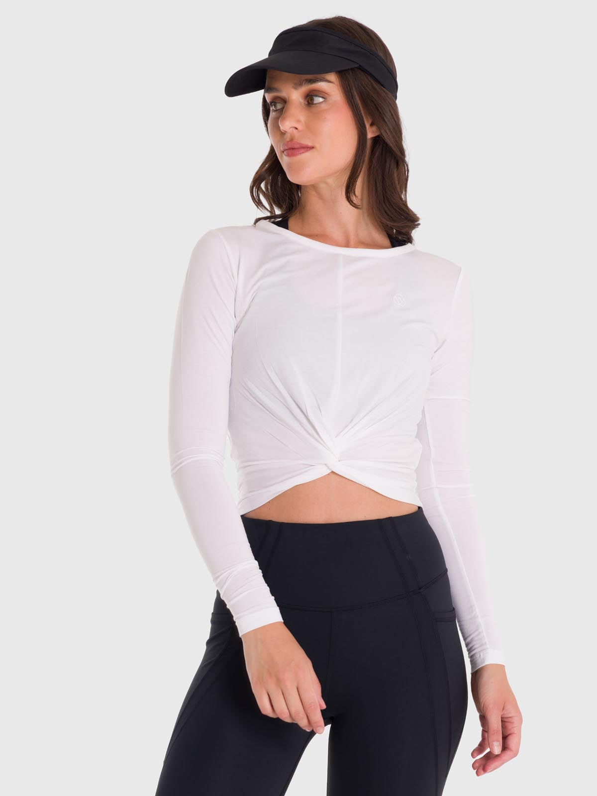Polo Manga Larga Para Mujer Modal Blanco Bsoul