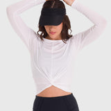 Polo Manga Larga Para Mujer Modal Blanco Bsoul