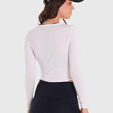 Polo Manga Larga Para Mujer Modal Blanco Bsoul