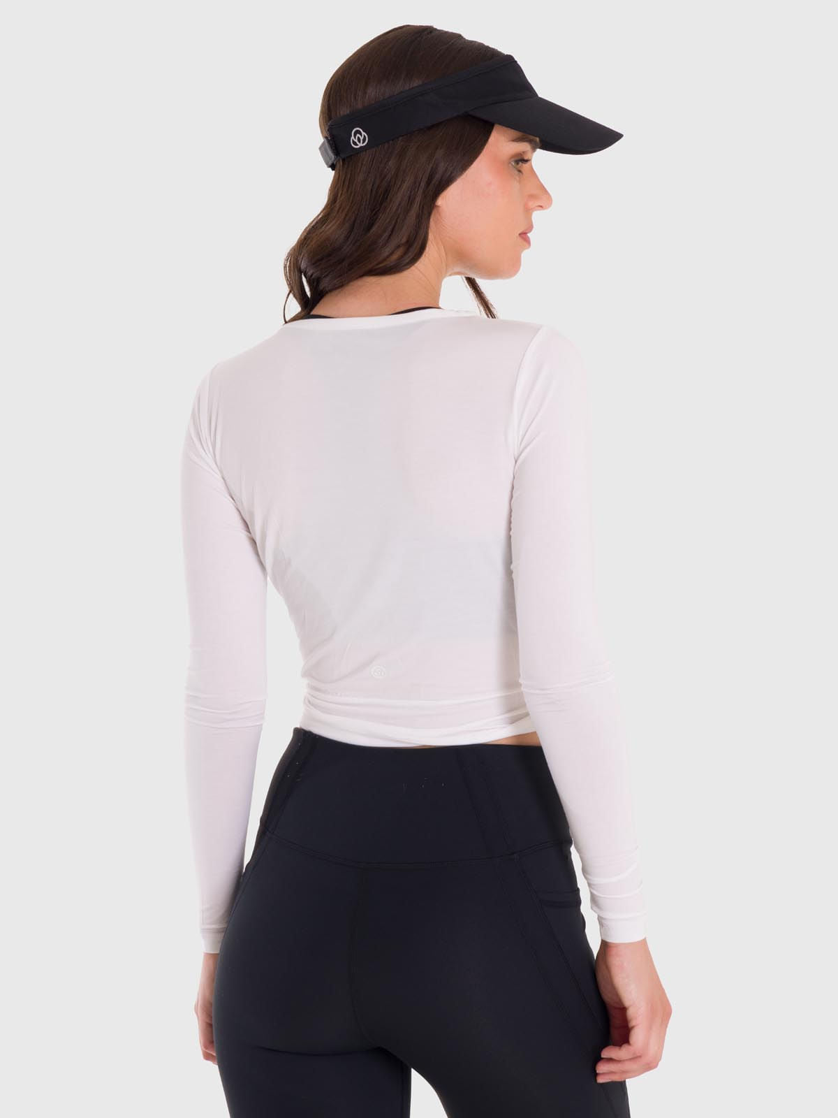 Polo Manga Larga Para Mujer Modal Blanco Bsoul