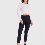 Polo Manga Larga Para Mujer Modal Blanco Bsoul