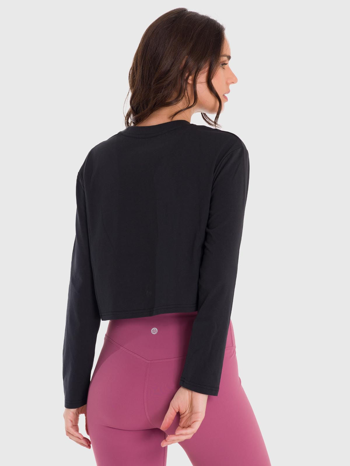 Polo Manga Larga Para Mujer Cotton Negro Bsoul