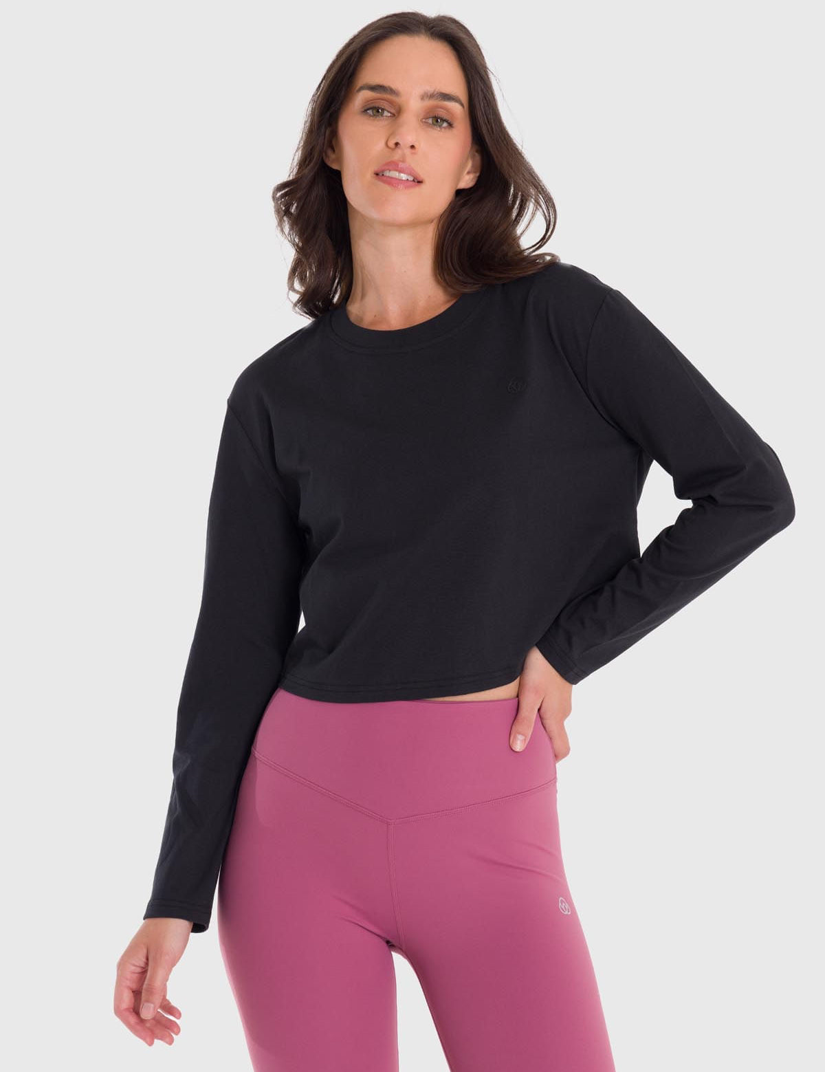 Polo Manga Larga Para Mujer Cotton Negro Bsoul