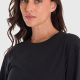 Polo Manga Larga Para Mujer Cotton Negro Bsoul