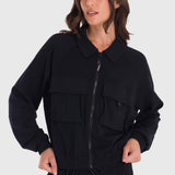 Casaca Para Mujer Modal Negro Bsoul