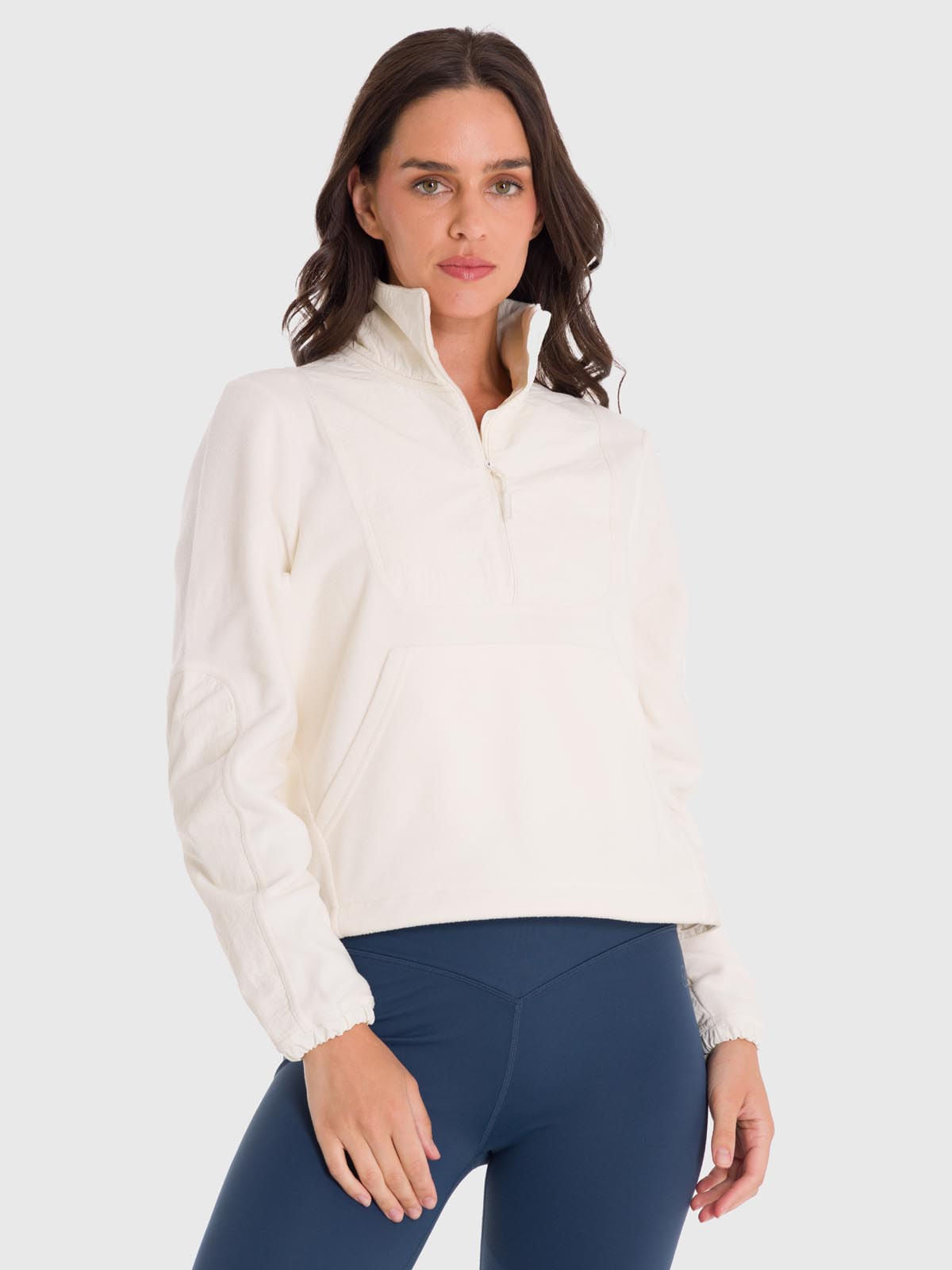 Polera Para Mujer Mid Zip Blanco Bsoul