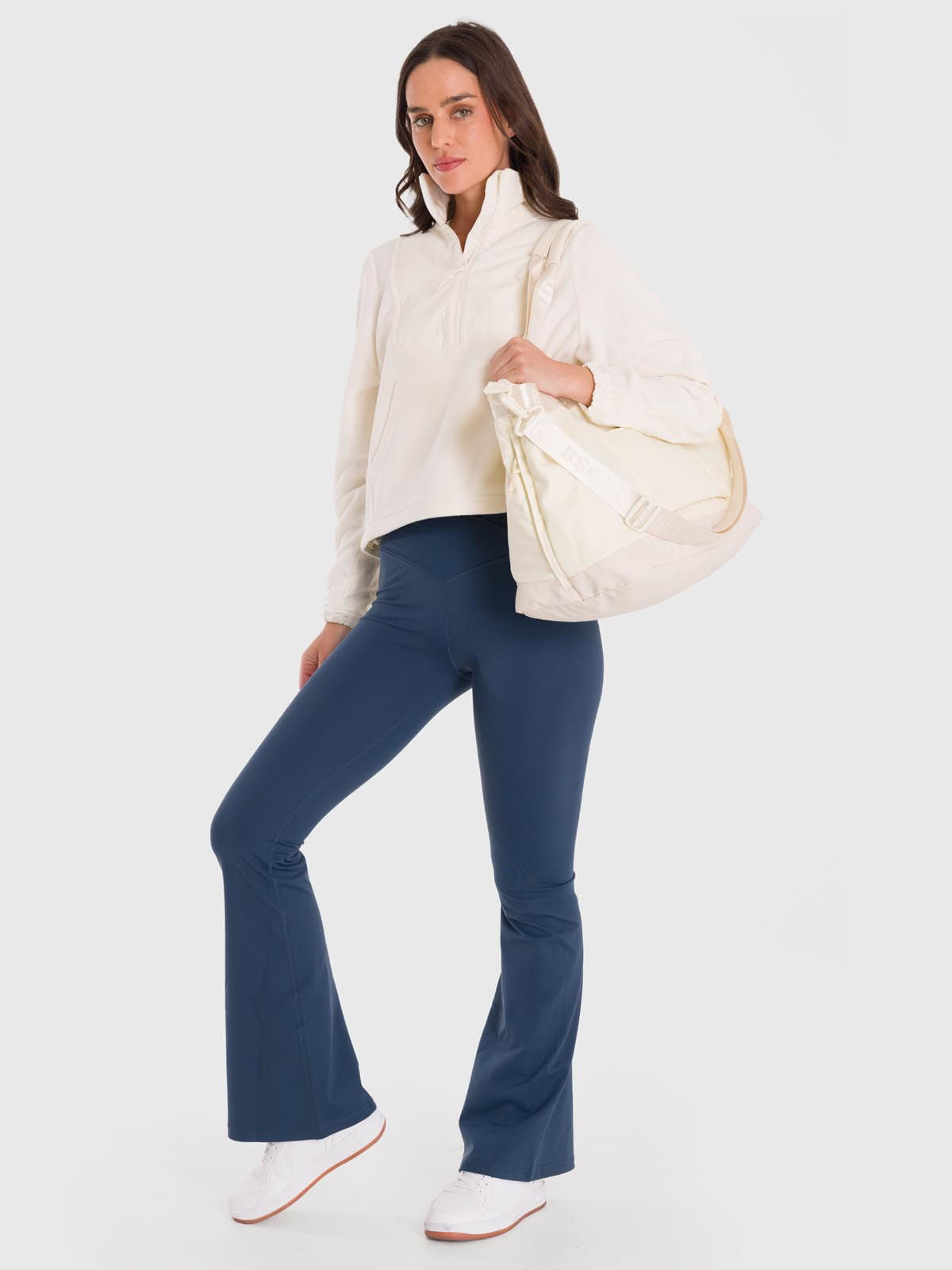 Polera Para Mujer Mid Zip Blanco Bsoul