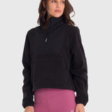 Polera Para Mujer Mid Zip Negro Bsoul