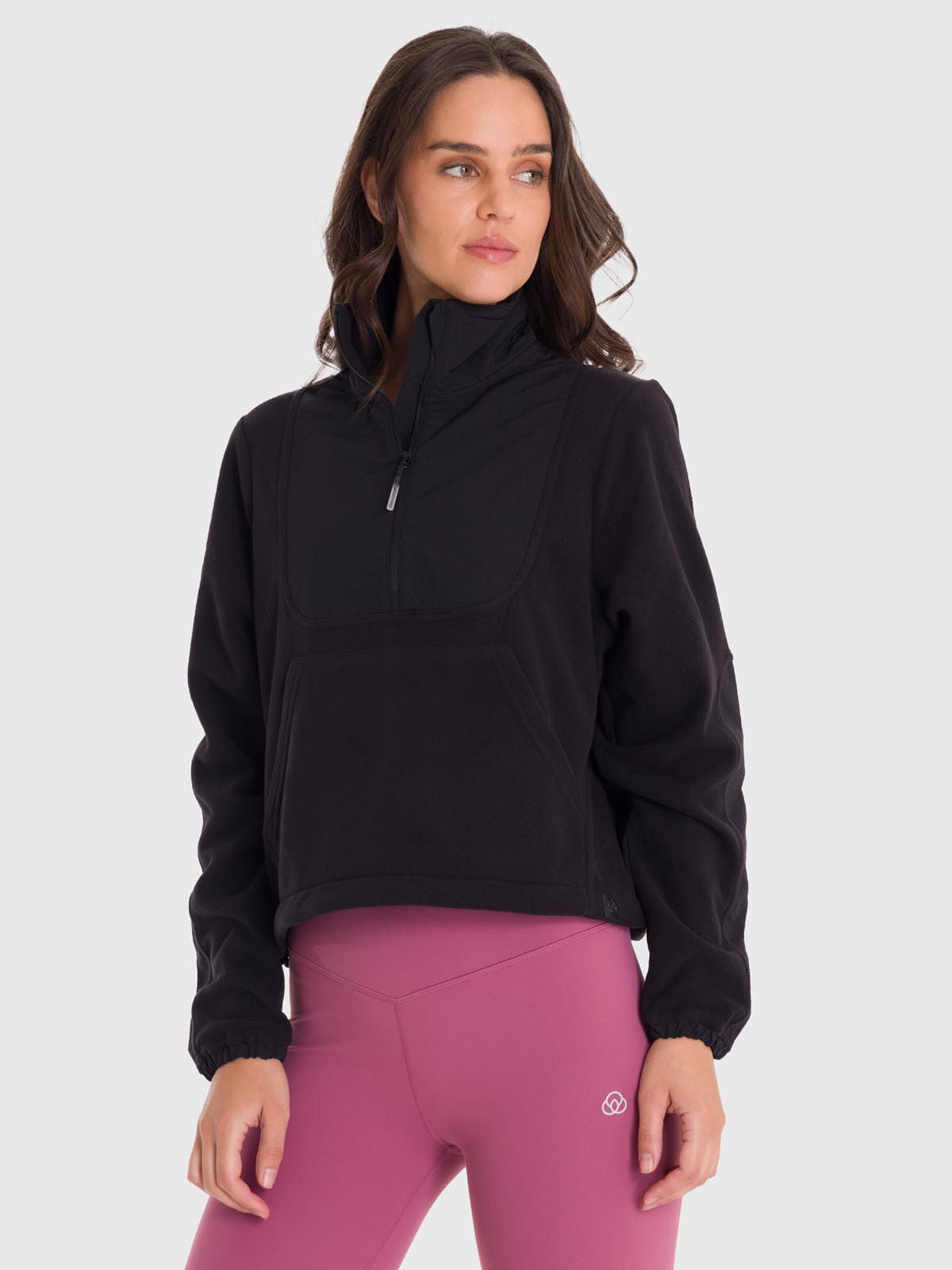 Polera Para Mujer Mid Zip Negro Bsoul