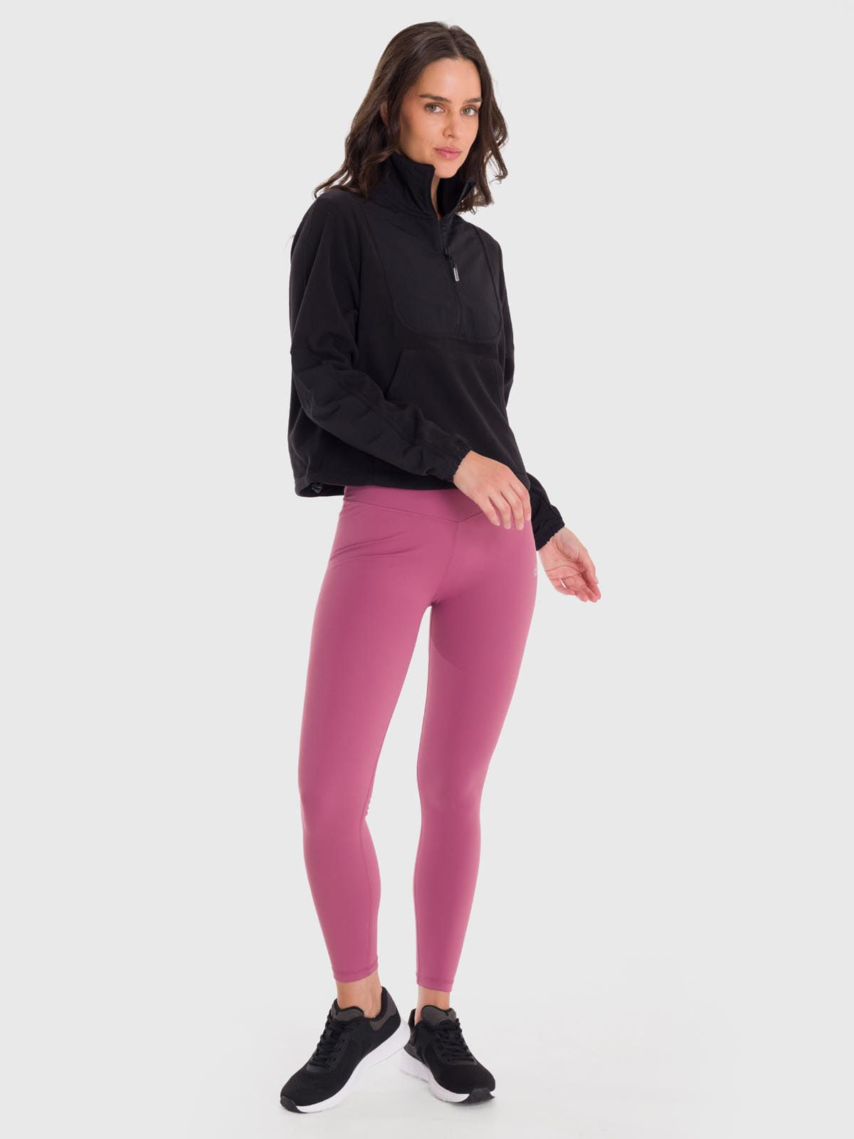 Polera Para Mujer Mid Zip Negro Bsoul