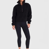 Polar Para Mujer Mid Zip Sherpa Negro Bsoul