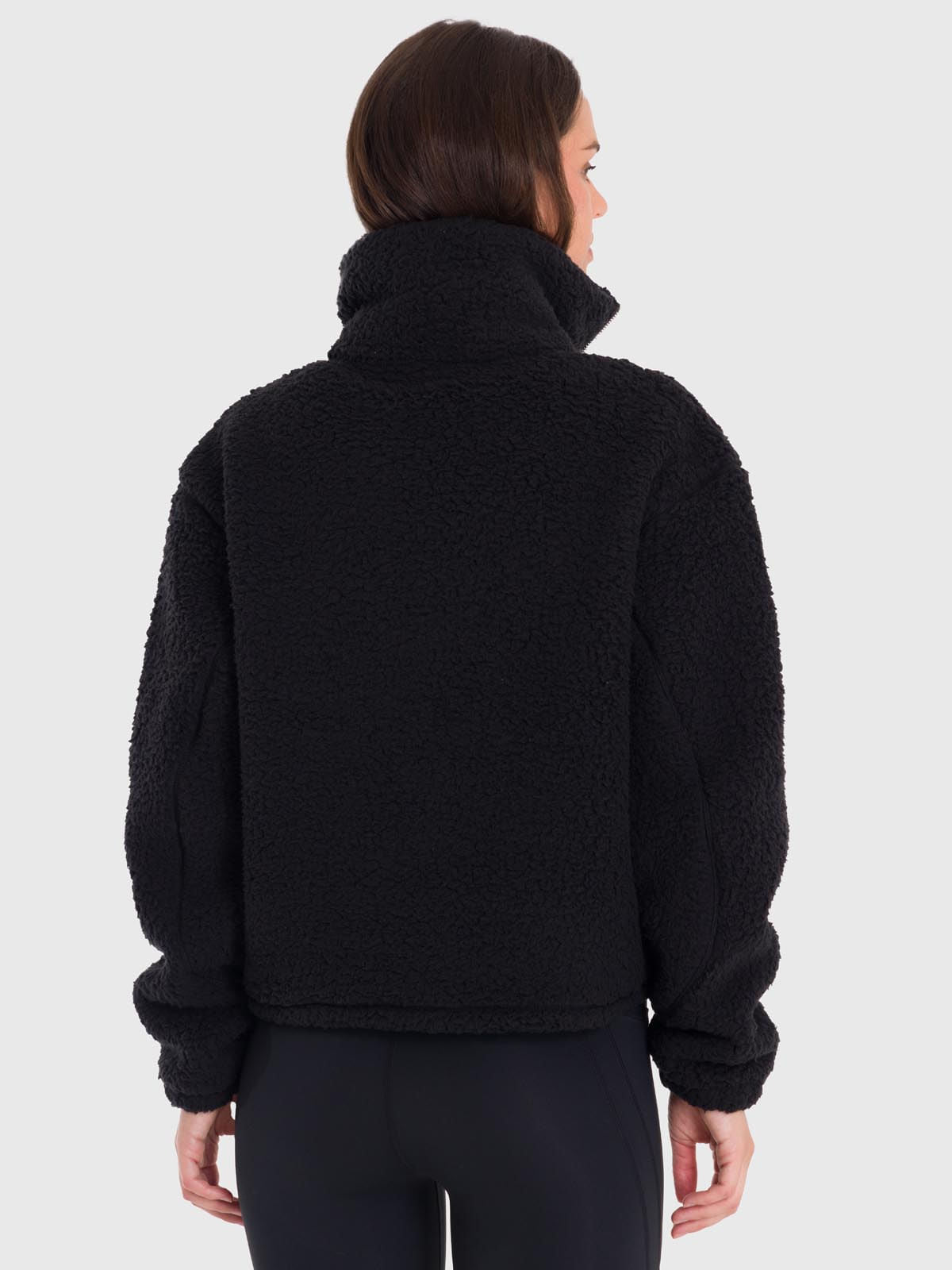 Polar Para Mujer Mid Zip Sherpa Negro Bsoul