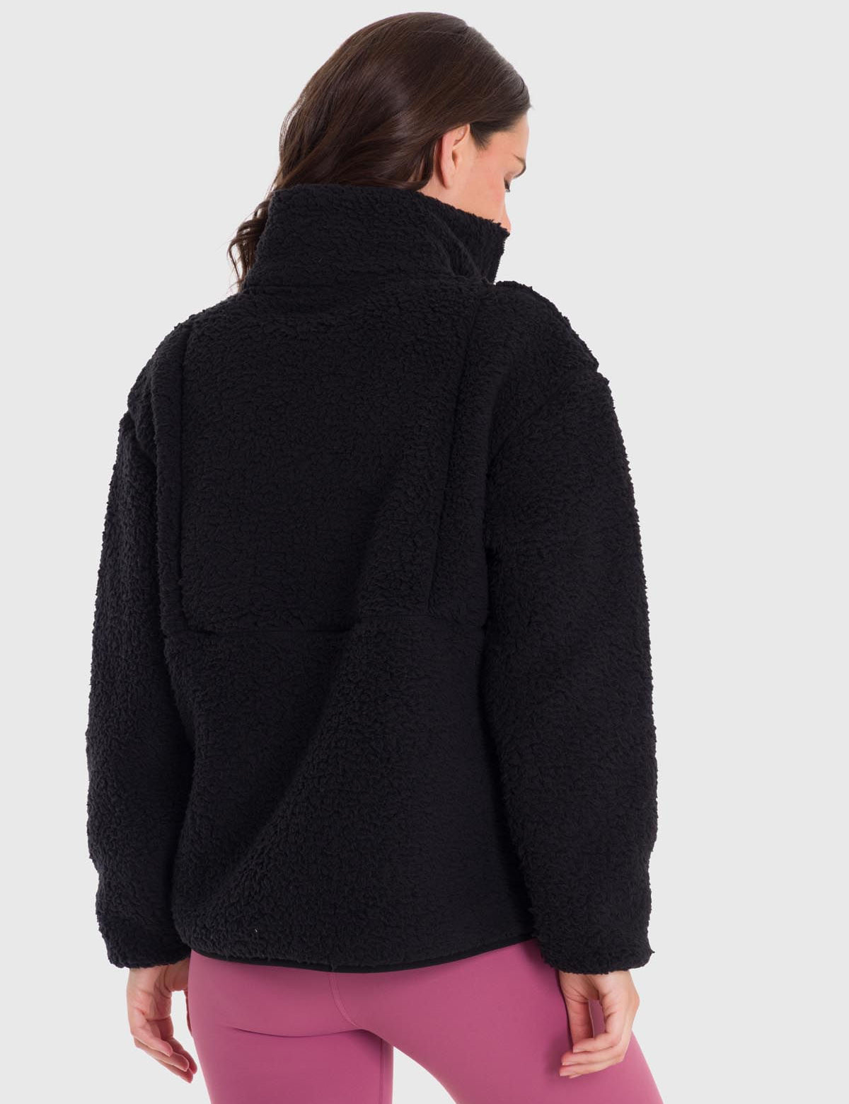 Polar Para Mujer Full Zip Sherpa Negro Bsoul
