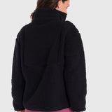Polar Para Mujer Full Zip Sherpa Negro Bsoul