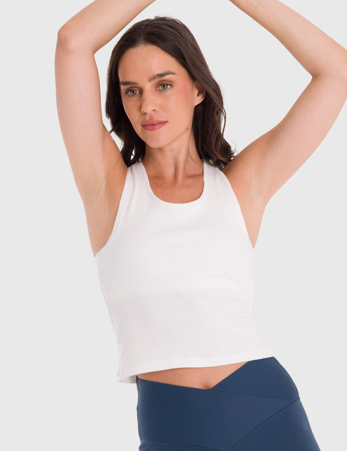 Polo Sin Mangas Para Mujer Crop Bra Blanco Bsoul