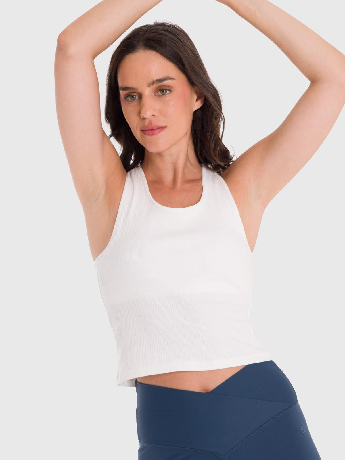 Polo Sin Mangas Para Mujer Crop Bra Blanco Bsoul