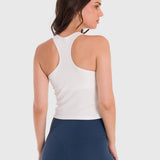 Polo Sin Mangas Para Mujer Crop Bra Blanco Bsoul