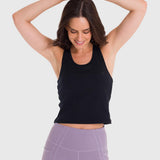 Polo Sin Mangas Para Mujer Crop Bra Negro Bsoul