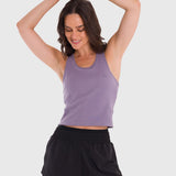 Polo Sin Mangas Para Mujer Crop Bra Morado Bsoul