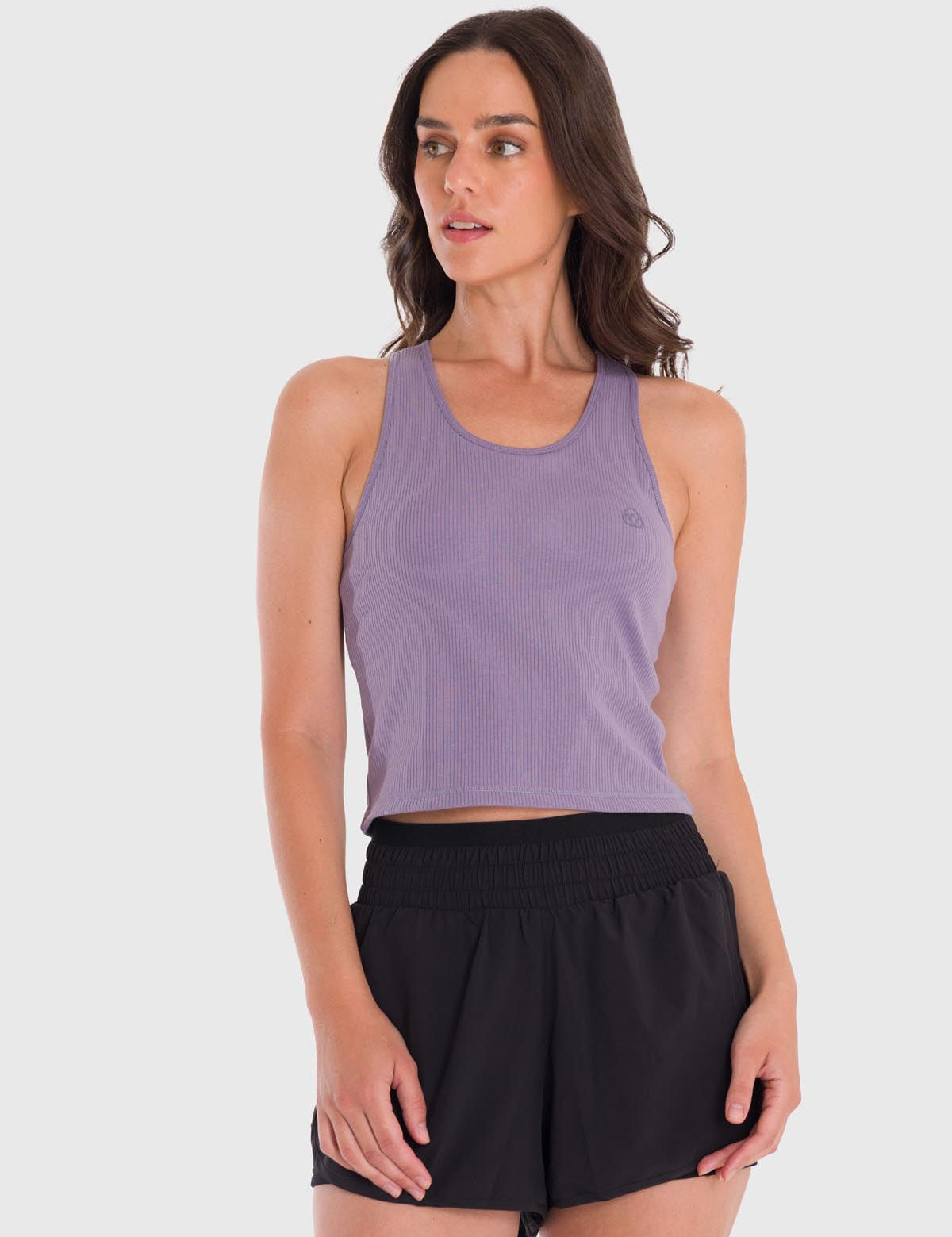 Polo Sin Mangas Para Mujer Crop Bra Morado Bsoul