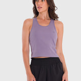 Polo Sin Mangas Para Mujer Crop Bra Morado Bsoul