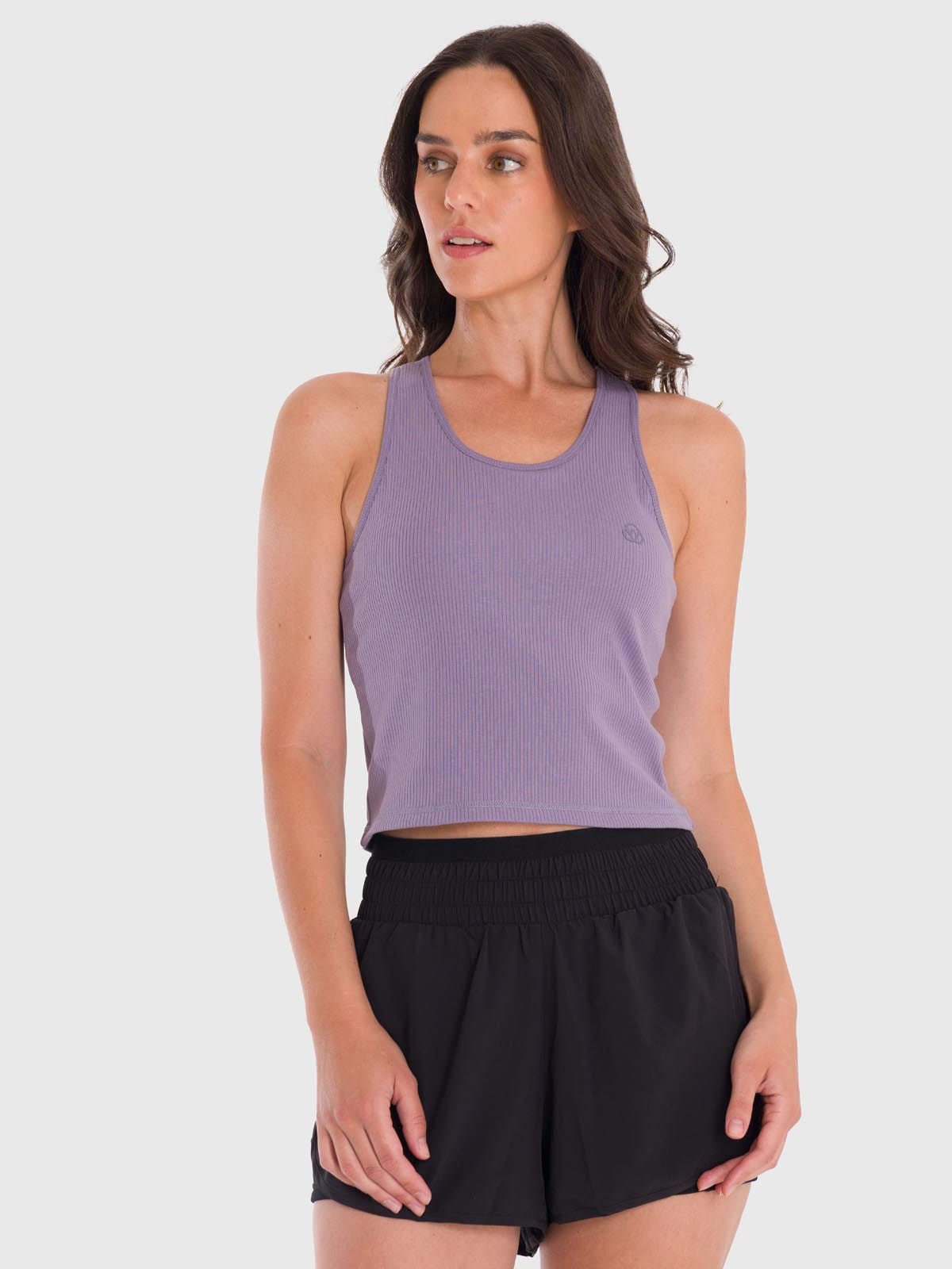 Polo Sin Mangas Para Mujer Crop Bra Morado Bsoul