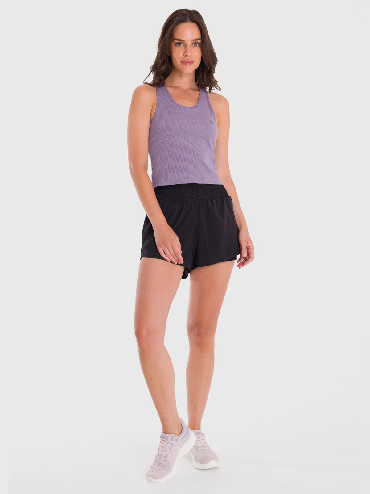 Polo Sin Mangas Para Mujer Crop Bra Morado Bsoul