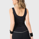 Polo Sin Mangas Para Mujer Tank Seamless Negro Bsoul